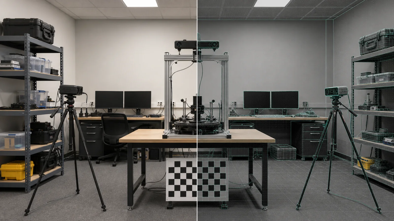 Physical laboratory transitioning into its digital reconstruction